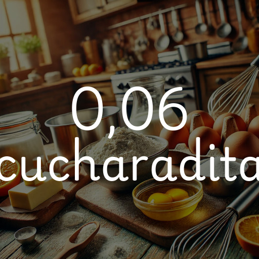 0,06 cucharadita