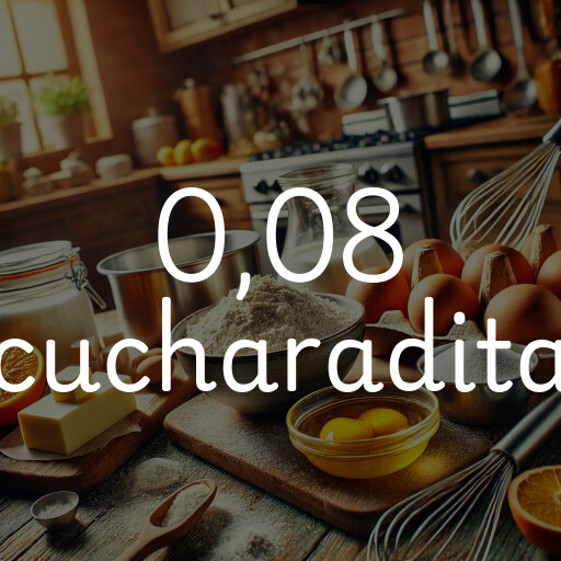 0,08 cucharadita