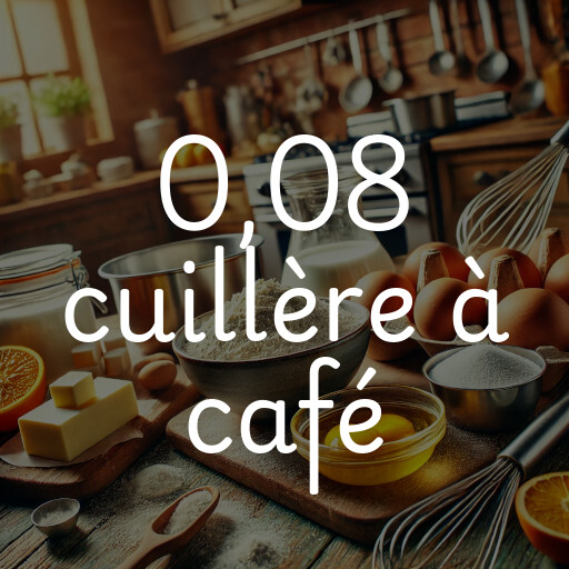 0,08 cuillère à café