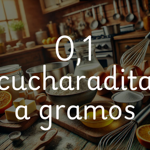 0,1 cucharadita a gramos