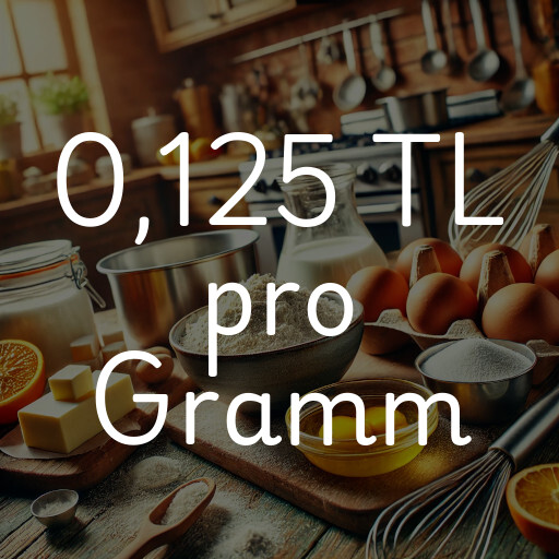 0,125 TL pro Gramm