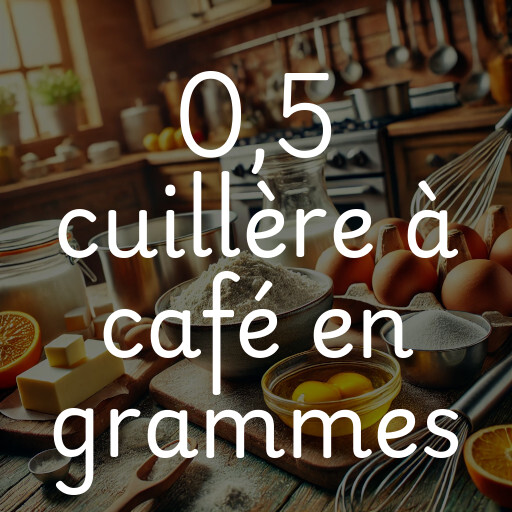 0,5 cuillère à café en grammes