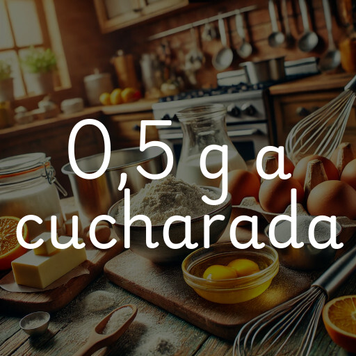 0,5 g a cucharada