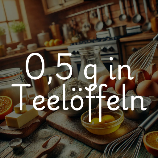 0,5 g in Teelöffeln