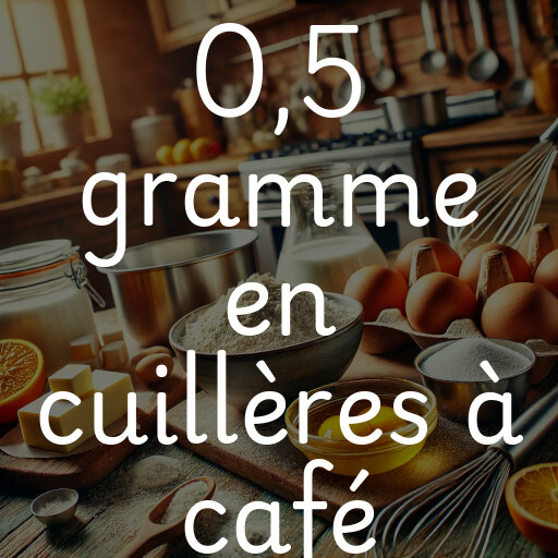 0,5 gramme en cuillères à café