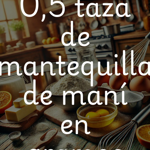 0,5 taza de mantequilla de maní en gramos