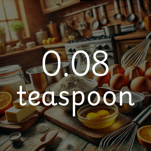 0.08 teaspoon