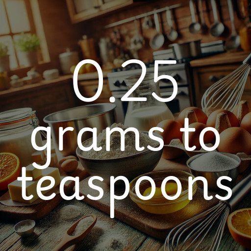 0.25 grams to teaspoons