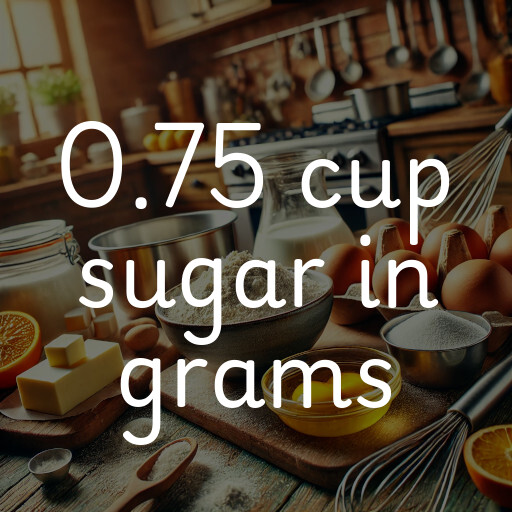 0.75 cup sugar in grams