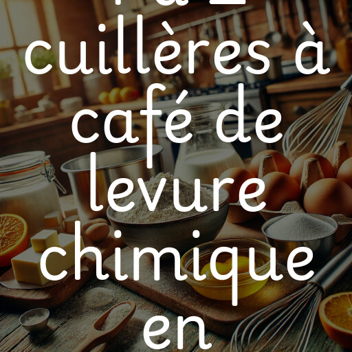 1 à 2 cuillères à café de levure chimique en grammes