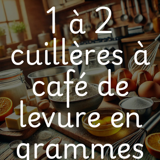 1 à 2 cuillères à café de levure en grammes