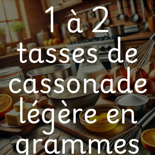 1 à 2 tasses de cassonade légère en grammes