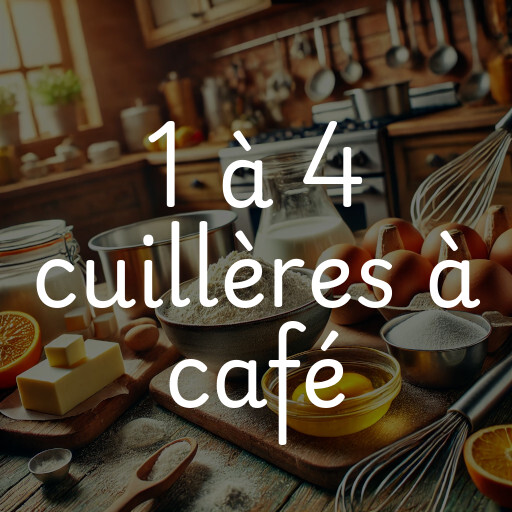 1 à 4 cuillères à café