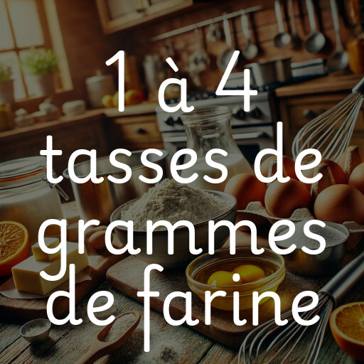 1 à 4 tasses de grammes de farine