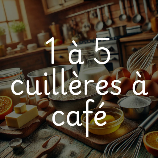 1 à 5 cuillères à café