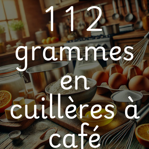 1 1 2 grammes en cuillères à café