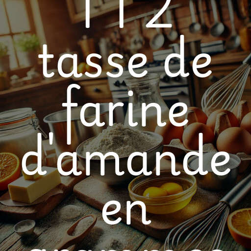 1 1 2 tasse de farine d'amande en grammes