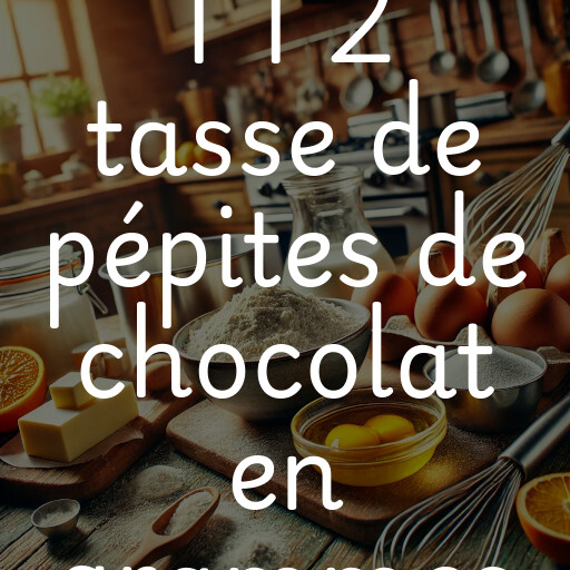 1 1 2 tasse de pépites de chocolat en grammes