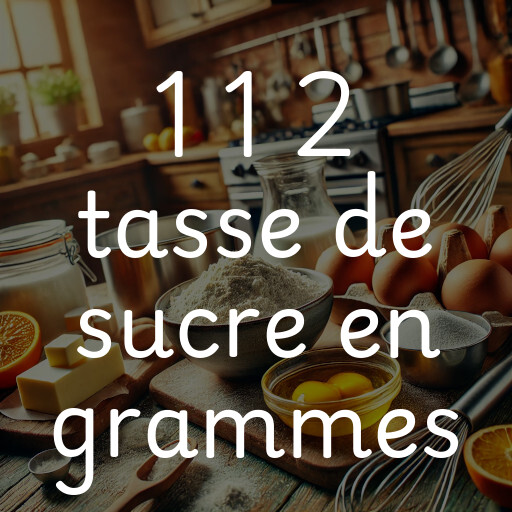 1 1 2 tasse de sucre en grammes