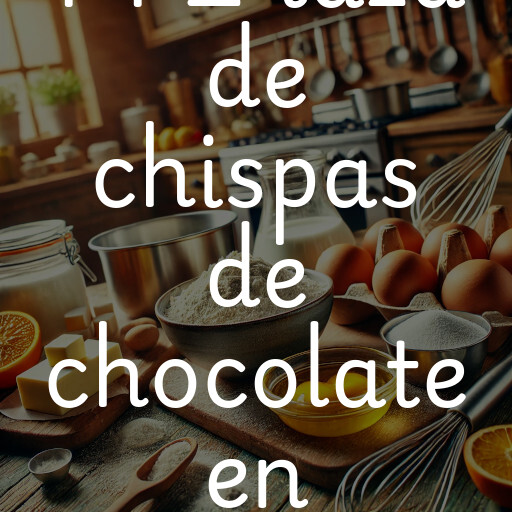 1 1 2 taza de chispas de chocolate en gramos