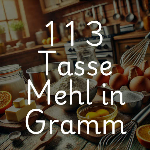 1 1 3 Tasse Mehl in Gramm