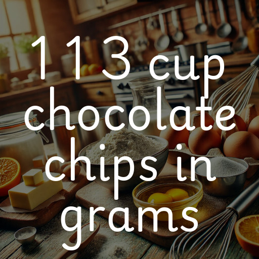 1 1 3 cup chocolate chips in grams