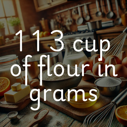 1 1 3 cup of flour in grams