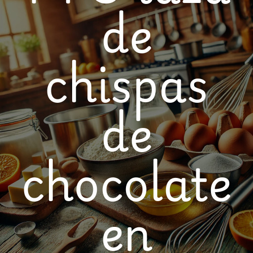 1 1 3 taza de chispas de chocolate en gramos