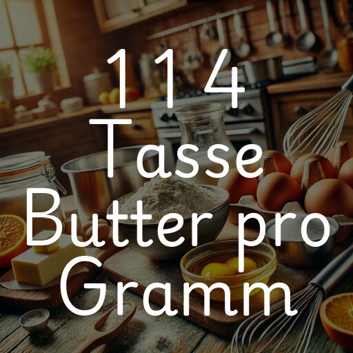 1 1 4 Tasse Butter pro Gramm