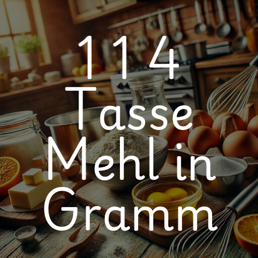 1 1 4 Tasse Mehl in Gramm