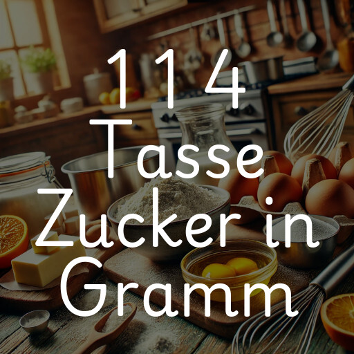 1 1 4 Tasse Zucker in Gramm