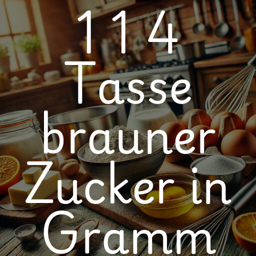 1 1 4 Tasse brauner Zucker in Gramm