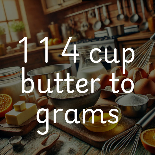 1 1 4 cup butter to grams