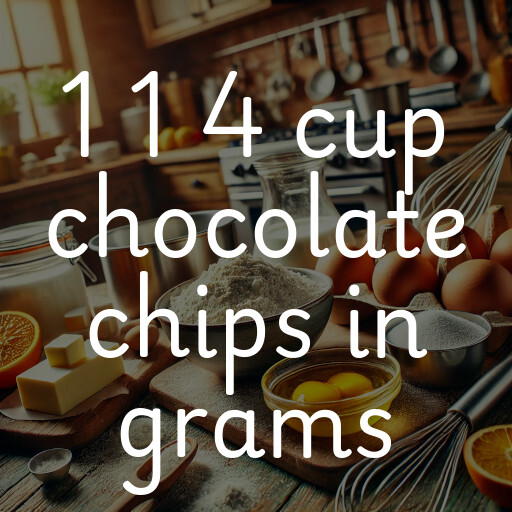 1 1 4 cup chocolate chips in grams