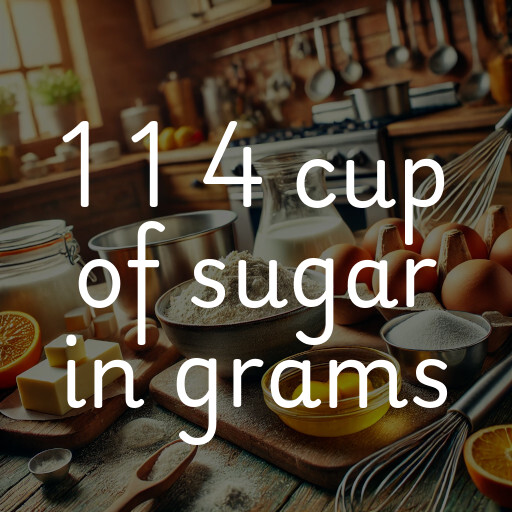 1 1 4 cup of sugar in grams