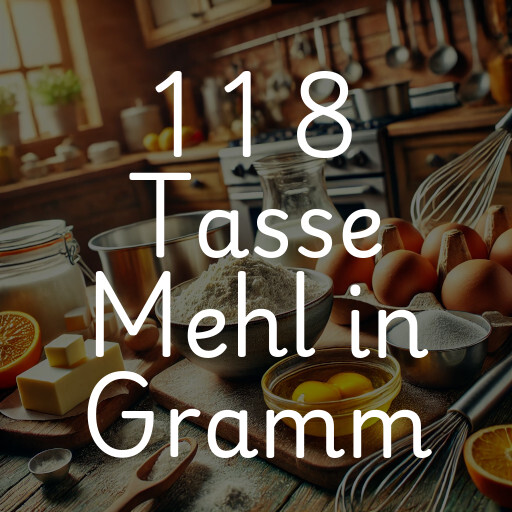 1 1 8 Tasse Mehl in Gramm