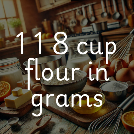 1 1 8 cup flour in grams