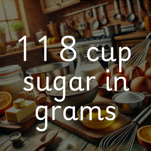 1 1 8 cup sugar in grams