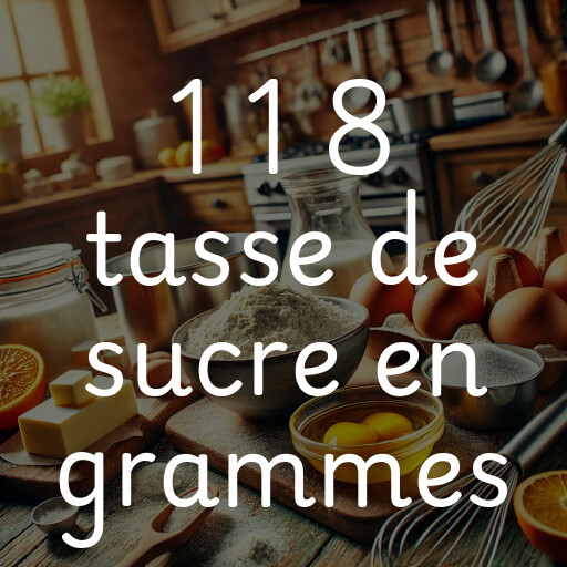 1 1 8 tasse de sucre en grammes