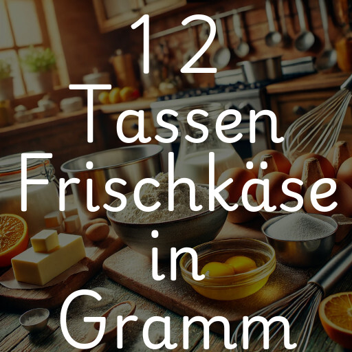 1 2 Tassen Frischkäse in Gramm