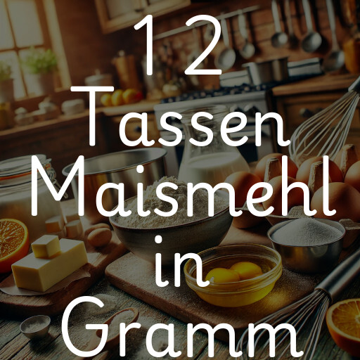 1 2 Tassen Maismehl in Gramm