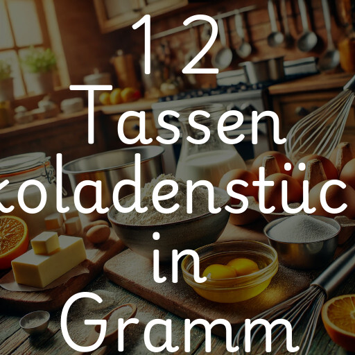 1 2 Tassen Schokoladenstückchen in Gramm