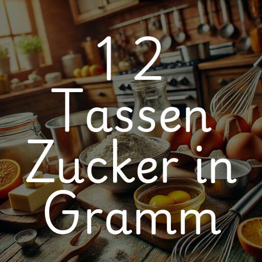 1 2 Tassen Zucker in Gramm