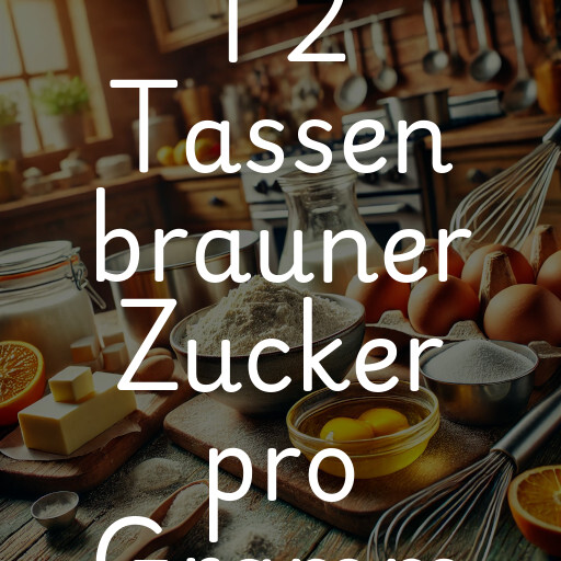 1 2 Tassen brauner Zucker pro Gramm