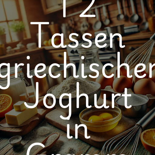 1 2 Tassen griechischer Joghurt in Gramm