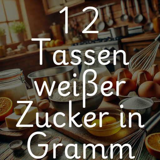 1 2 Tassen weißer Zucker in Gramm