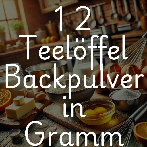 1 2 Teelöffel Backpulver in Gramm