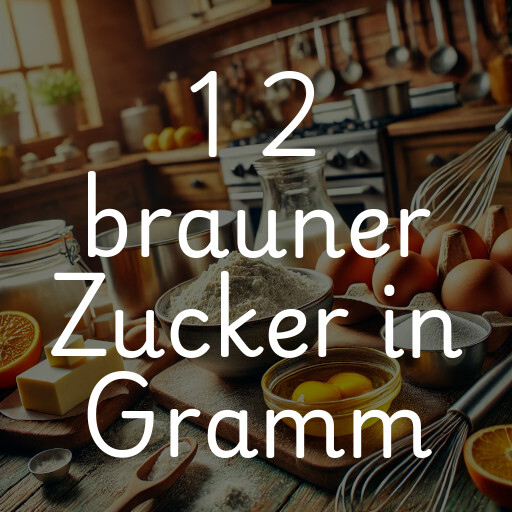 1 2 brauner Zucker in Gramm