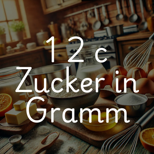 1 2 c Zucker in Gramm