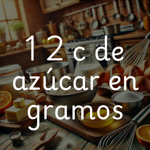 1 2 c de azúcar en gramos